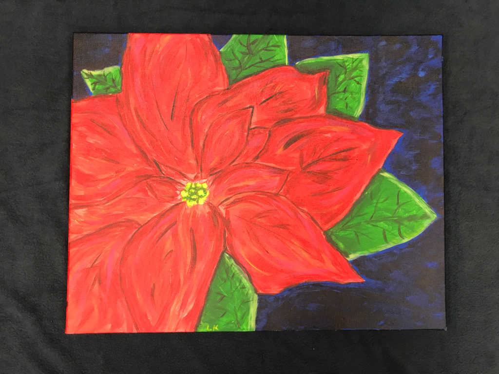 A beautiful flower painting that will be offered as a painting class.